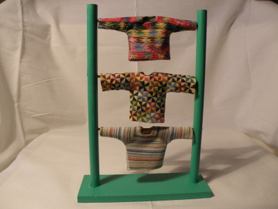3 sweaters - embroidered to look like knitting