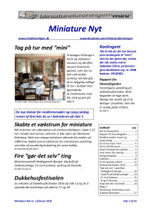 Forsiden af Miniature Nyt 1-2016